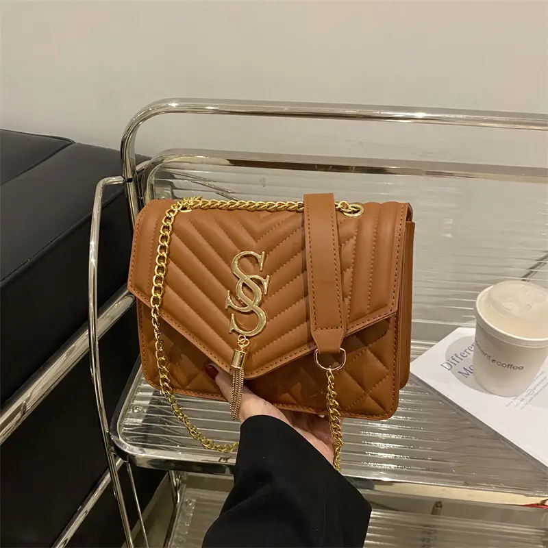 Rhombic Chain Crossbody Bag Women 2025 Spring Summer - Image 9