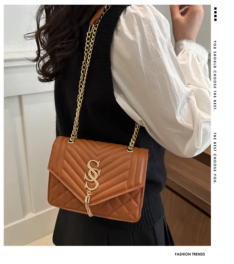 Rhombic Chain Crossbody Bag Women 2025 Spring Summer — feature 1