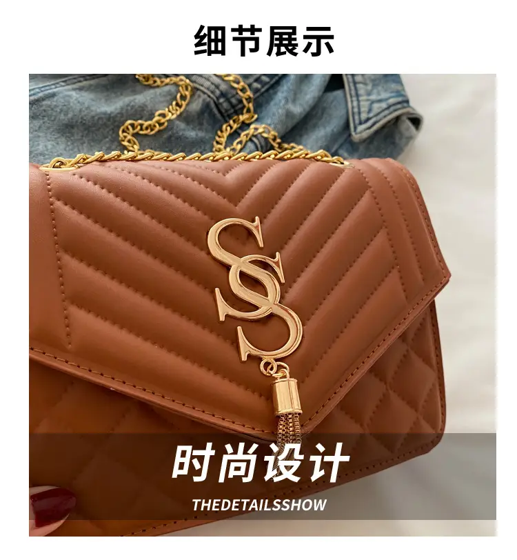 Rhombic Chain Crossbody Bag Women 2025 Spring Summer — feature 3