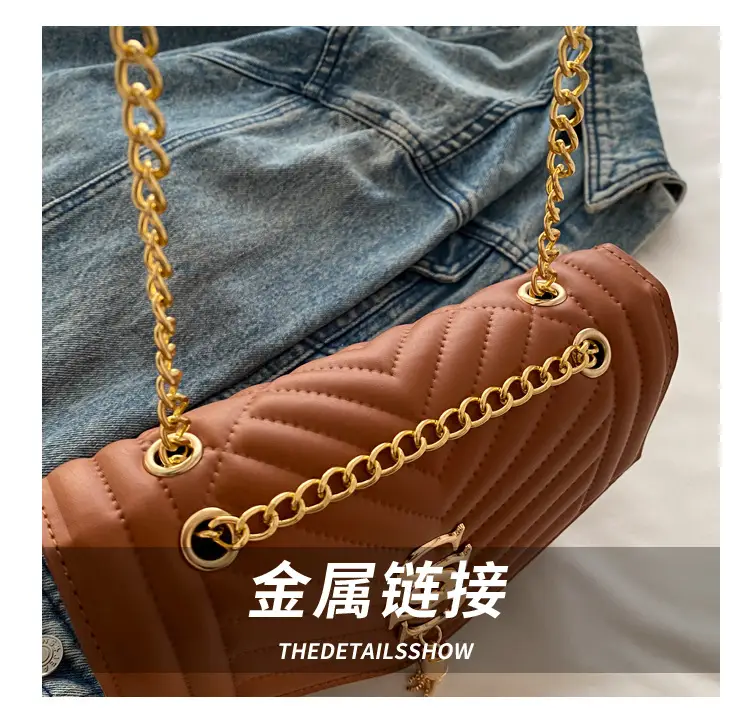 Rhombic Chain Crossbody Bag Women 2025 Spring Summer — feature 5