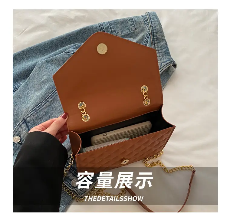 Rhombic Chain Crossbody Bag Women 2025 Spring Summer — feature 6