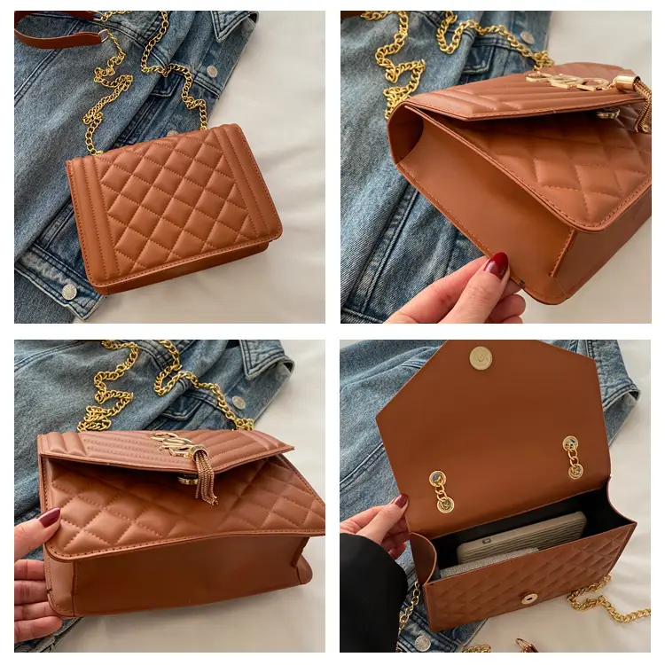 Rhombic Chain Crossbody Bag Women 2025 Spring Summer — feature 7