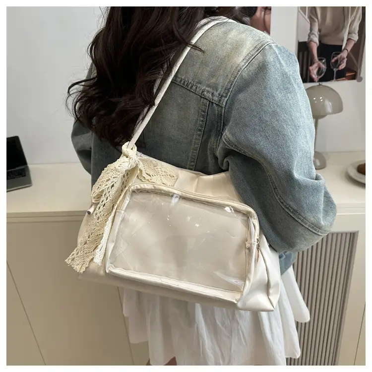 Pink Korean Style Shoulder Tote Bag for Girls 2025 — feature 16
