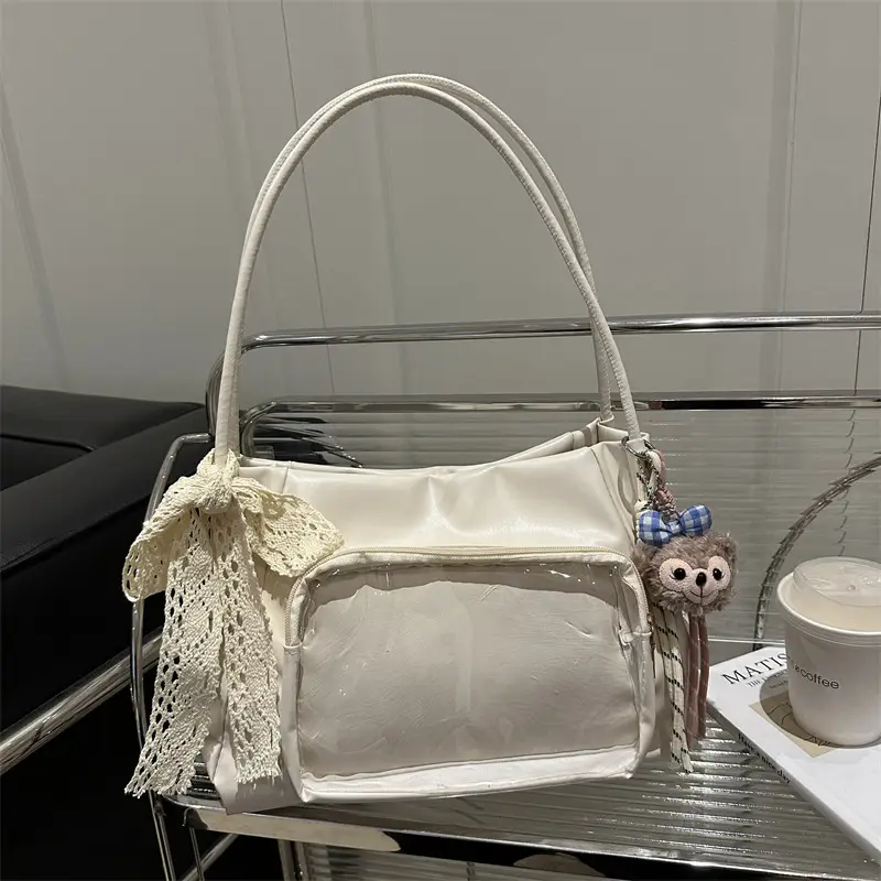 Pink Korean Style Shoulder Tote Bag for Girls 2025 - Image 3