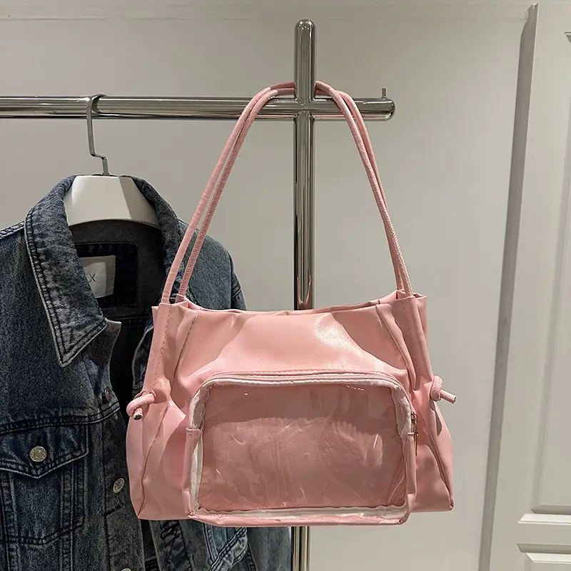 Pink Korean Style Shoulder Tote Bag for Girls 2025 - Image 6