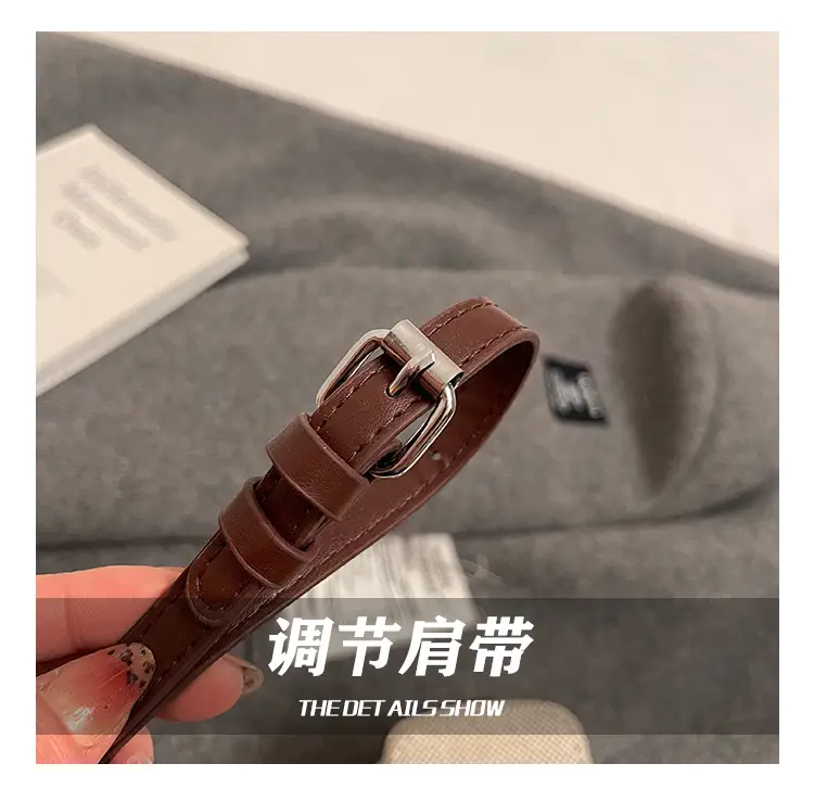 2025 New Retro Contrast Color Stitching Portable Box Bag — feature 7