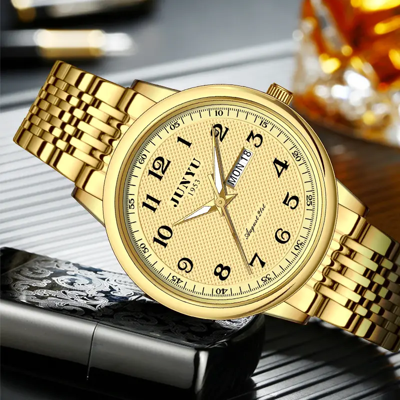 Men's Steel Band Automatic Watch with Double Calendar — feature 7