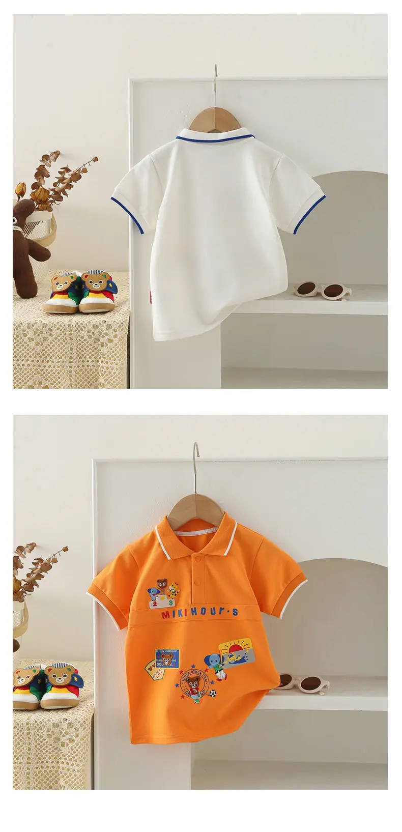 Miki Hours Boys T-Shirt White 3D Mesh Short Sleeve — feature 14