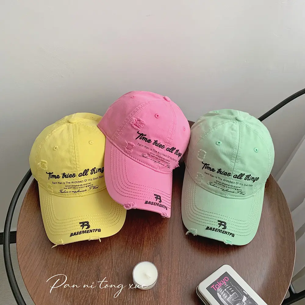 American Style Retro Baseball Cap Women Men Small Bright Color - Image 5