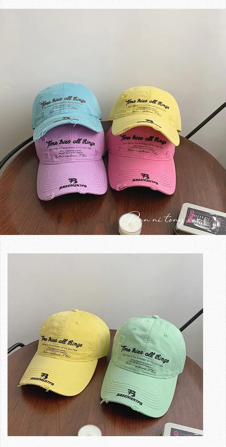 American Style Retro Baseball Cap Women Men Small Bright Color — feature 25