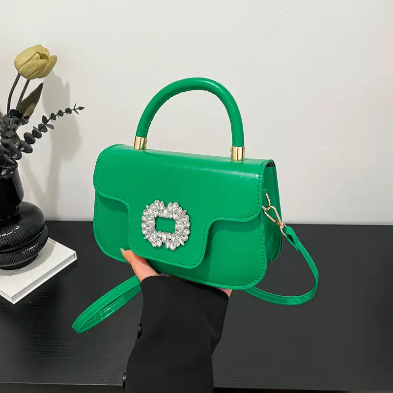 Diamond Encrusted Square Shoulder Bag 2025 Spring Summer - Image 7