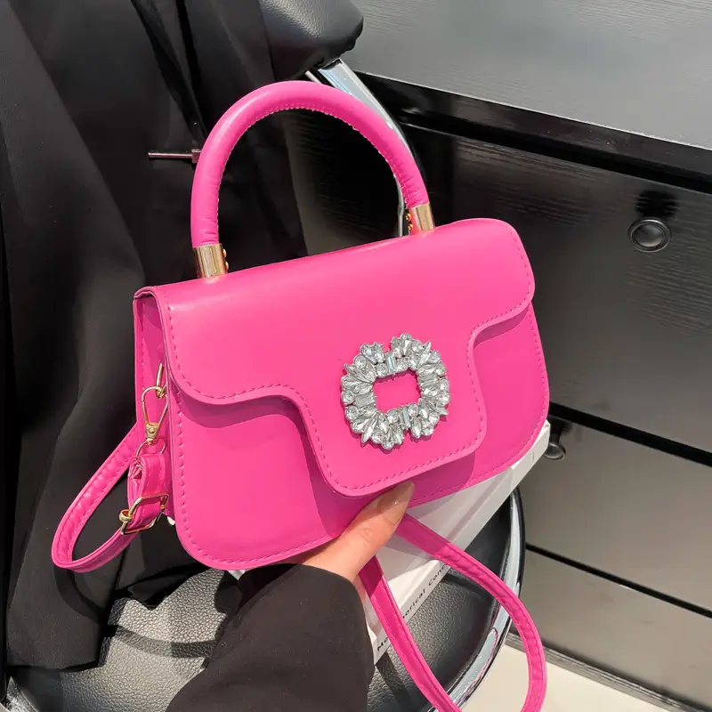 Diamond Encrusted Square Shoulder Bag 2025 Spring Summer - Image 8