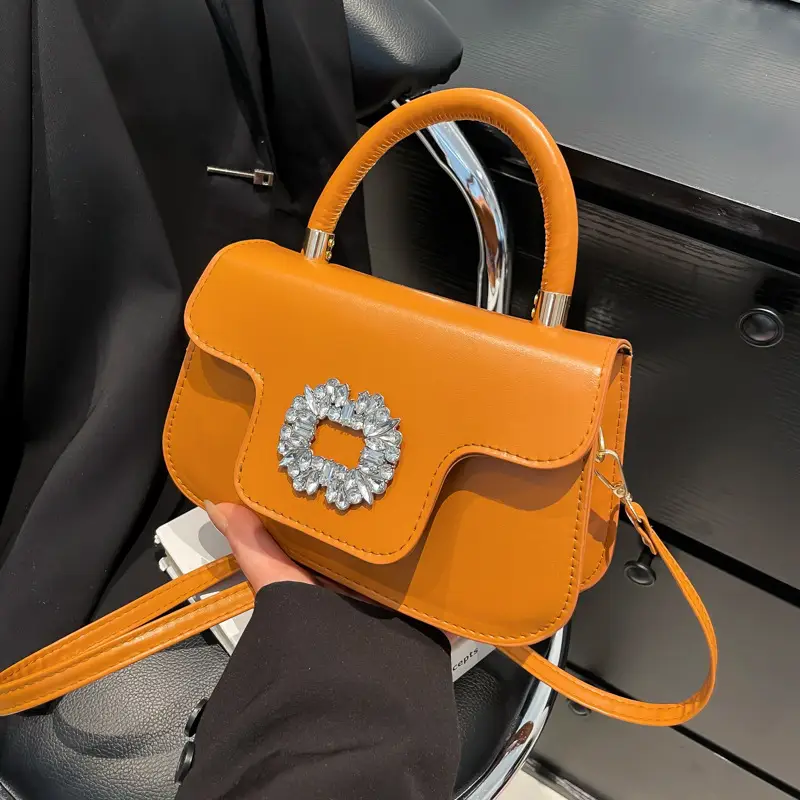 Diamond Encrusted Square Shoulder Bag 2025 Spring Summer - Image 9