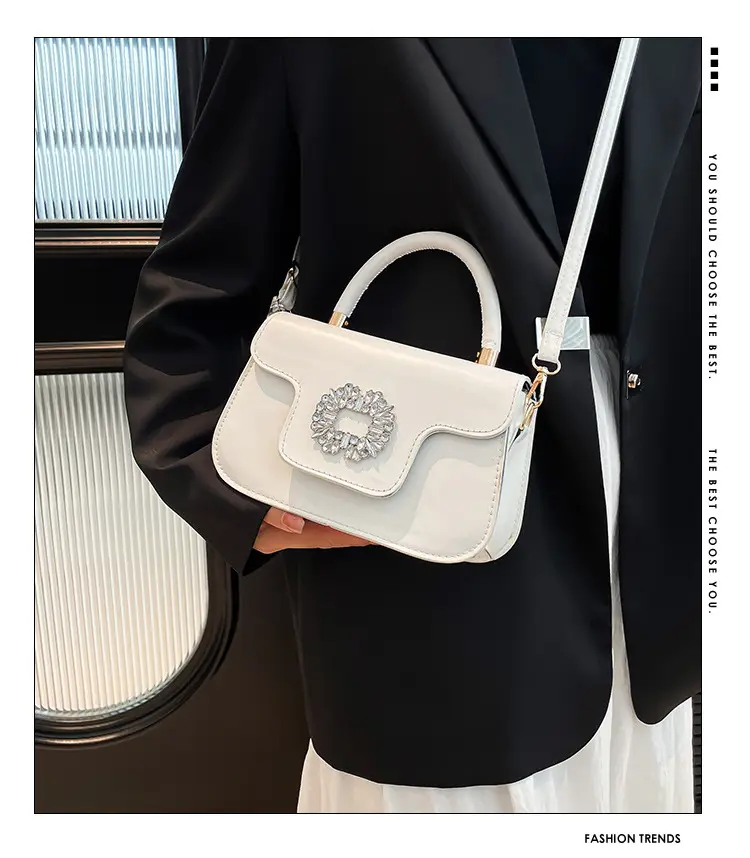 Diamond Encrusted Square Shoulder Bag 2025 Spring Summer — feature 1