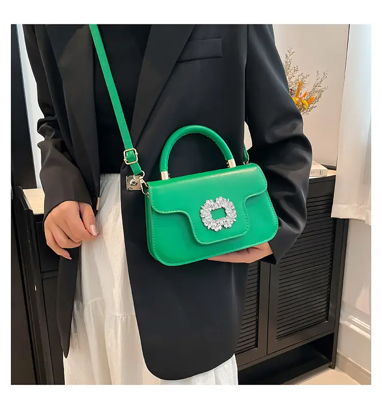 Diamond Encrusted Square Shoulder Bag 2025 Spring Summer — feature 12