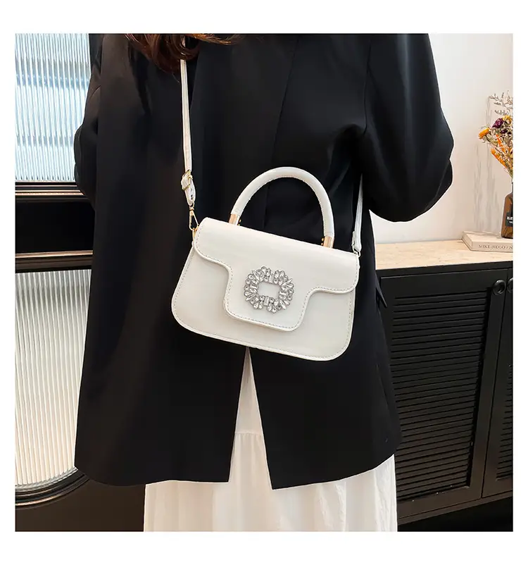 Diamond Encrusted Square Shoulder Bag 2025 Spring Summer — feature 14