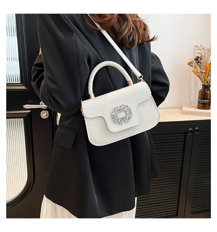 Diamond Encrusted Square Shoulder Bag 2025 Spring Summer — feature 15