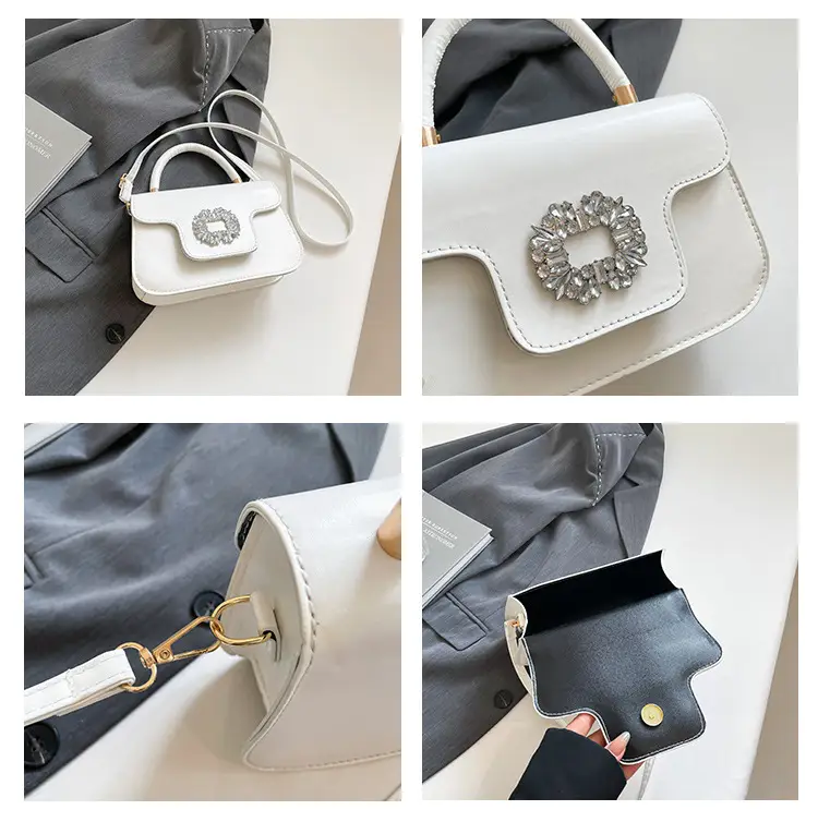 Diamond Encrusted Square Shoulder Bag 2025 Spring Summer — feature 9