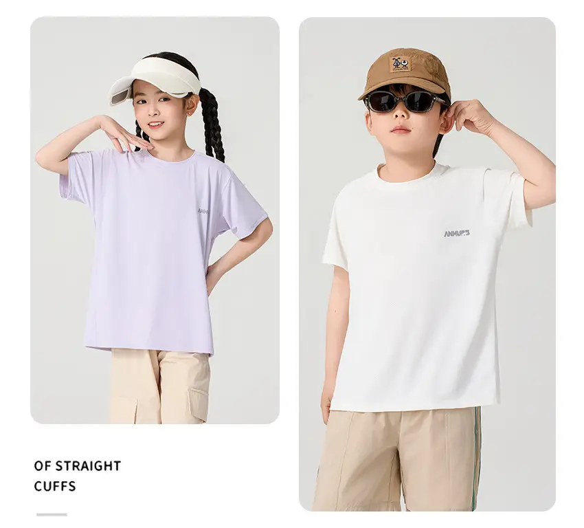 Boys Girls Light Blue T-Shirt Medium Large Summer Casual — feature 14