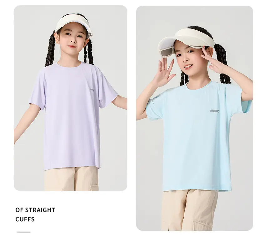 Boys Girls Light Blue T-Shirt Medium Large Summer Casual — feature 18