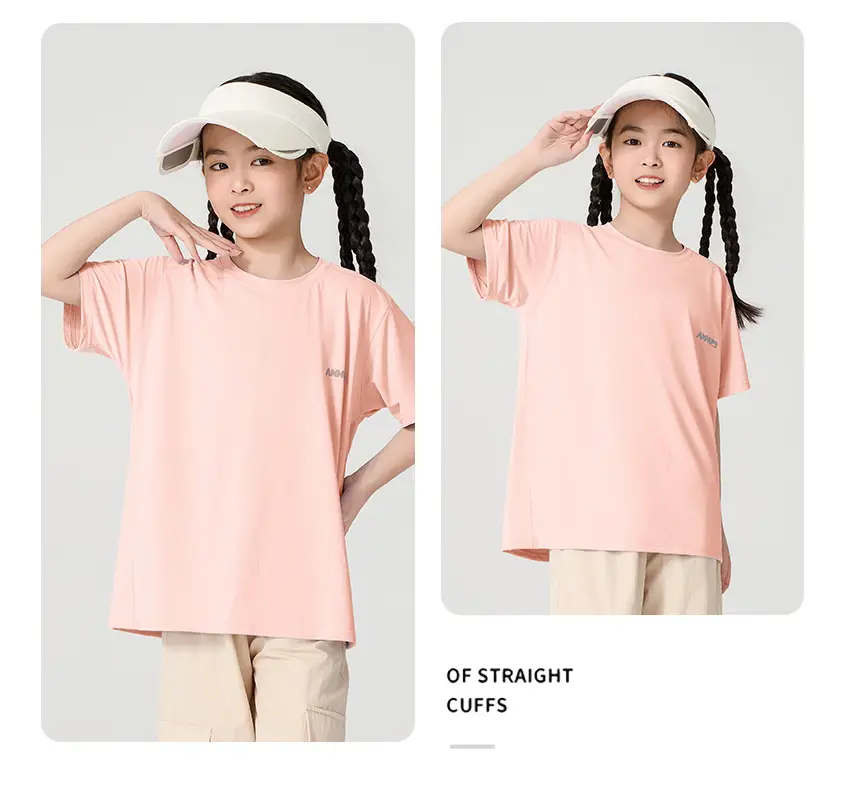 Boys Girls Light Blue T-Shirt Medium Large Summer Casual — feature 22