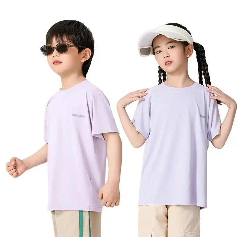 Boys Girls Light Blue T-Shirt Medium Large Summer Casual - Image 4