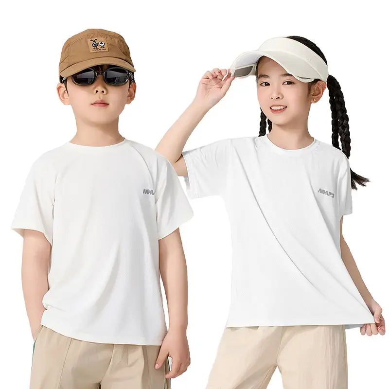 Boys Girls Light Blue T-Shirt Medium Large Summer Casual - Image 5
