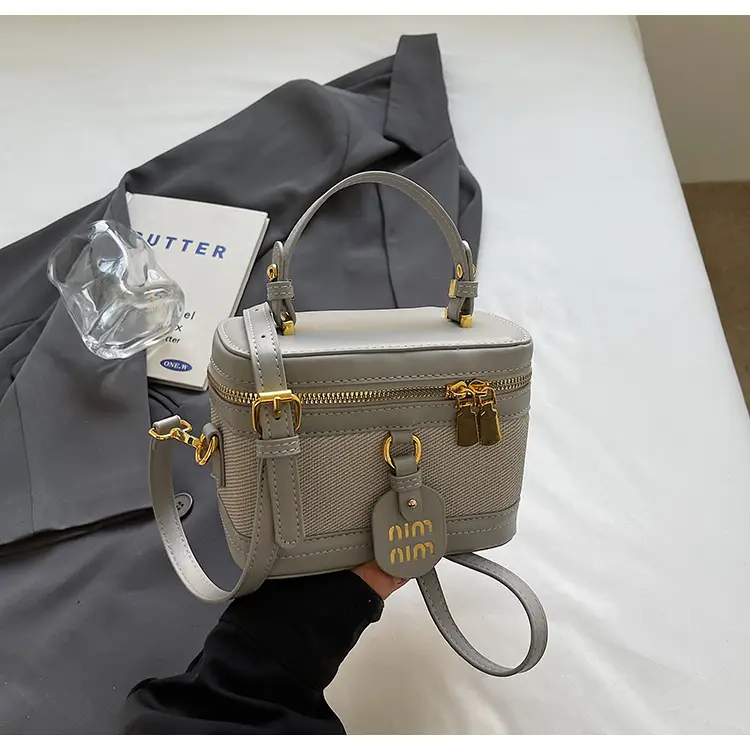 Black Crossbody Bag with Gold Latches for Women — feature 11