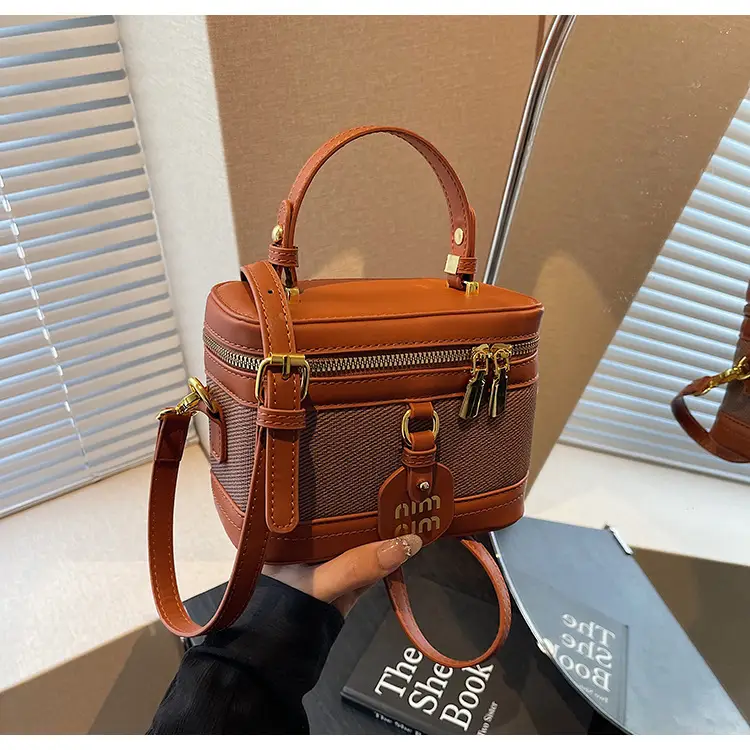 Black Crossbody Bag with Gold Latches for Women — feature 15
