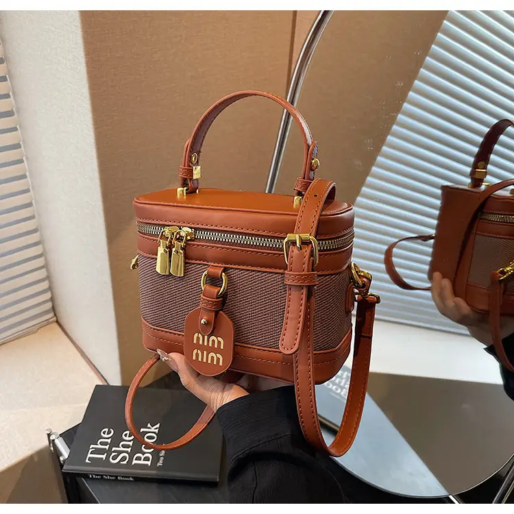 Black Crossbody Bag with Gold Latches for Women — feature 16