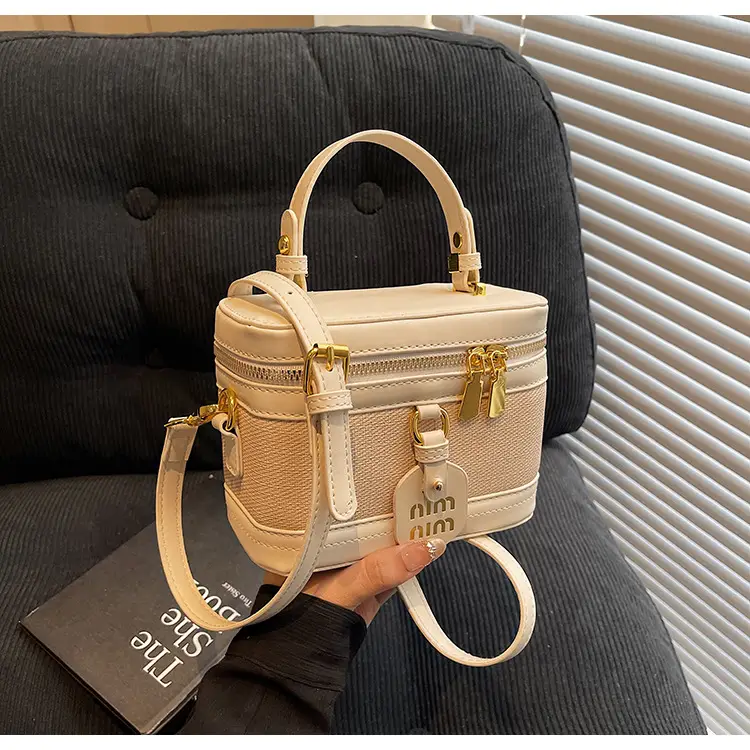 Black Crossbody Bag with Gold Latches for Women — feature 17