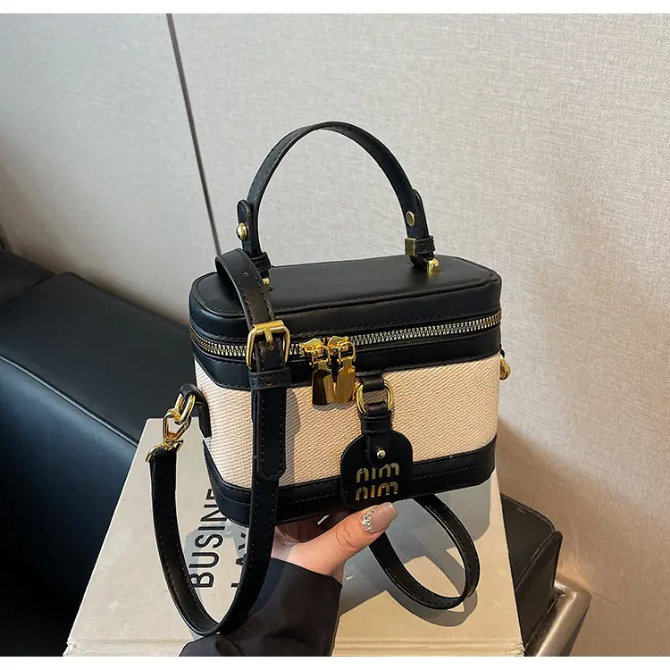 Black Crossbody Bag with Gold Latches for Women — feature 19