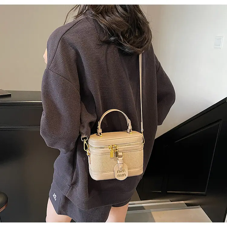 Black Crossbody Bag with Gold Latches for Women — feature 22