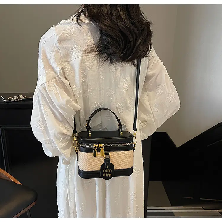 Black Crossbody Bag with Gold Latches for Women — feature 26