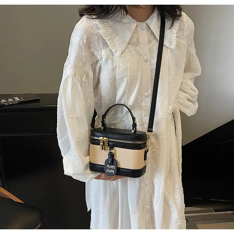 Black Crossbody Bag with Gold Latches for Women — feature 28