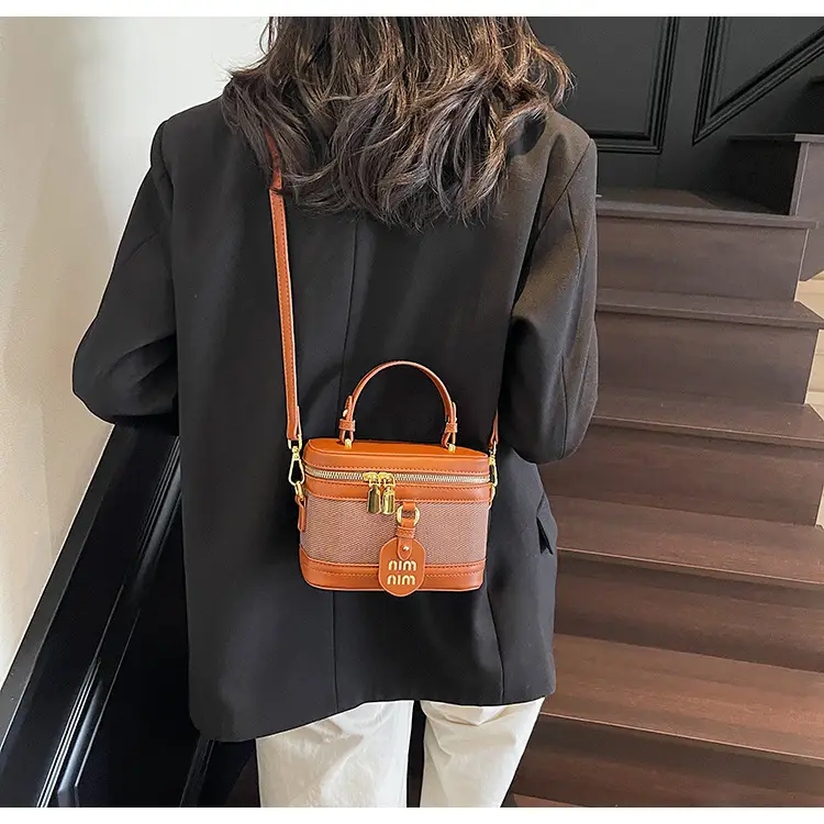 Black Crossbody Bag with Gold Latches for Women — feature 30