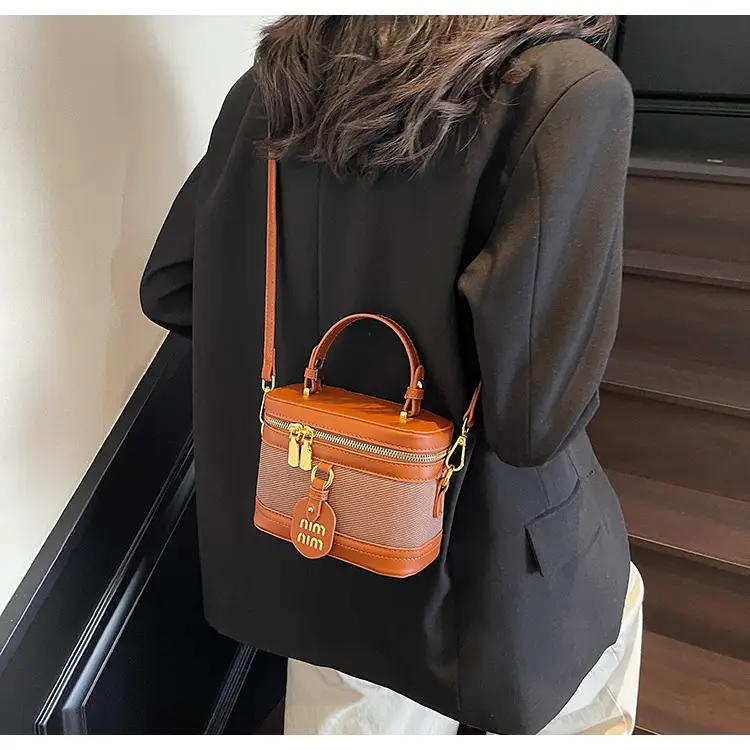 Black Crossbody Bag with Gold Latches for Women — feature 31
