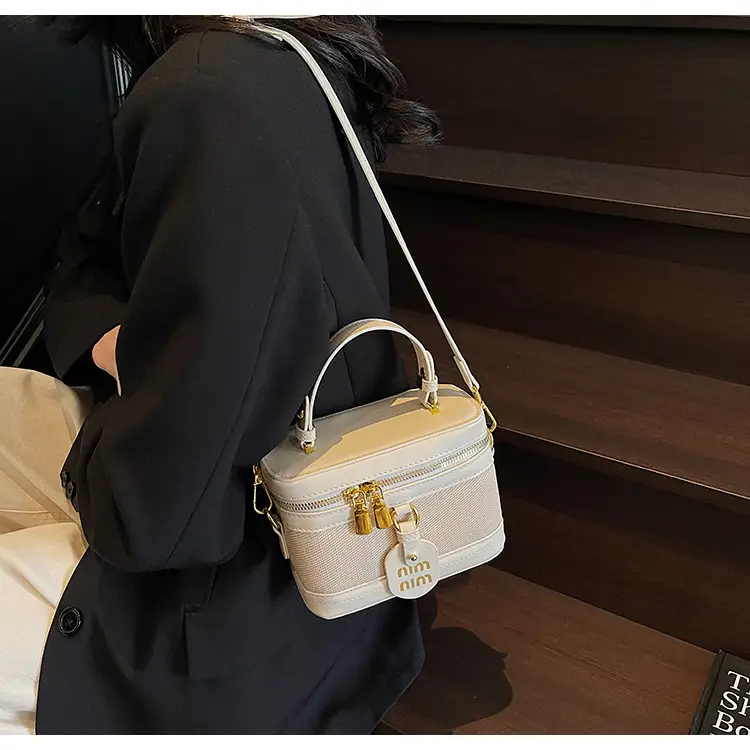 Black Crossbody Bag with Gold Latches for Women — feature 34