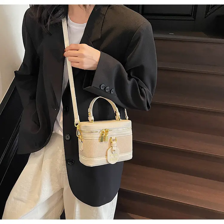 Black Crossbody Bag with Gold Latches for Women — feature 35
