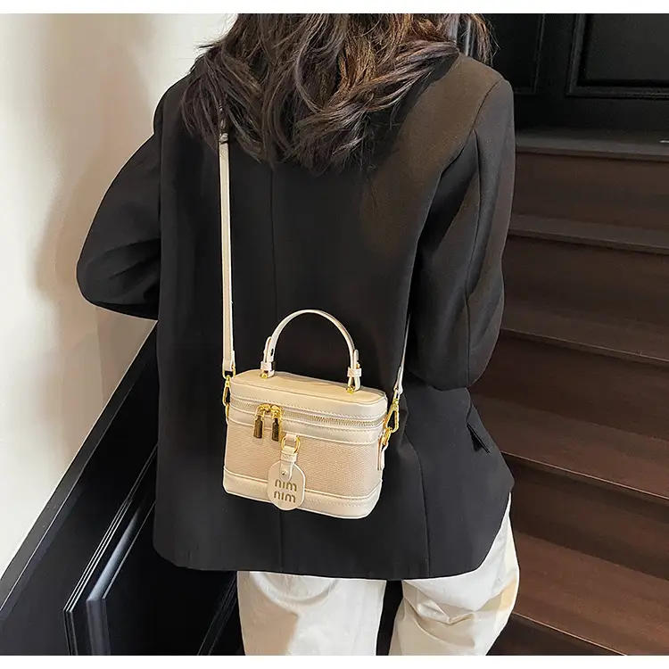 Black Crossbody Bag with Gold Latches for Women — feature 36