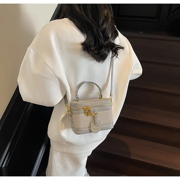 Black Crossbody Bag with Gold Latches for Women — feature 37