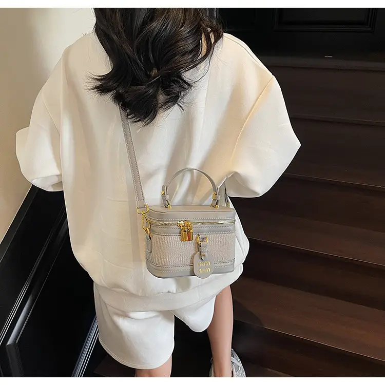 Black Crossbody Bag with Gold Latches for Women — feature 38