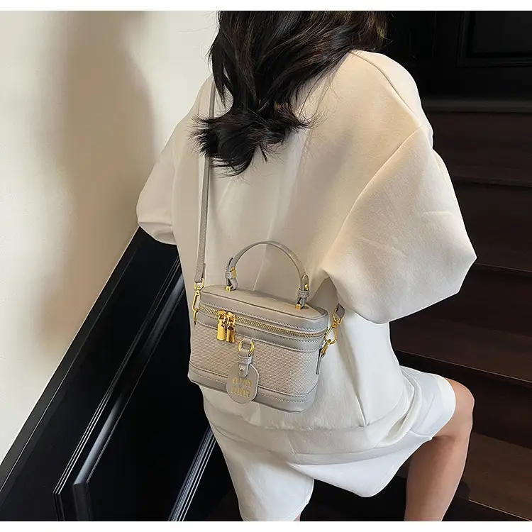 Black Crossbody Bag with Gold Latches for Women — feature 39