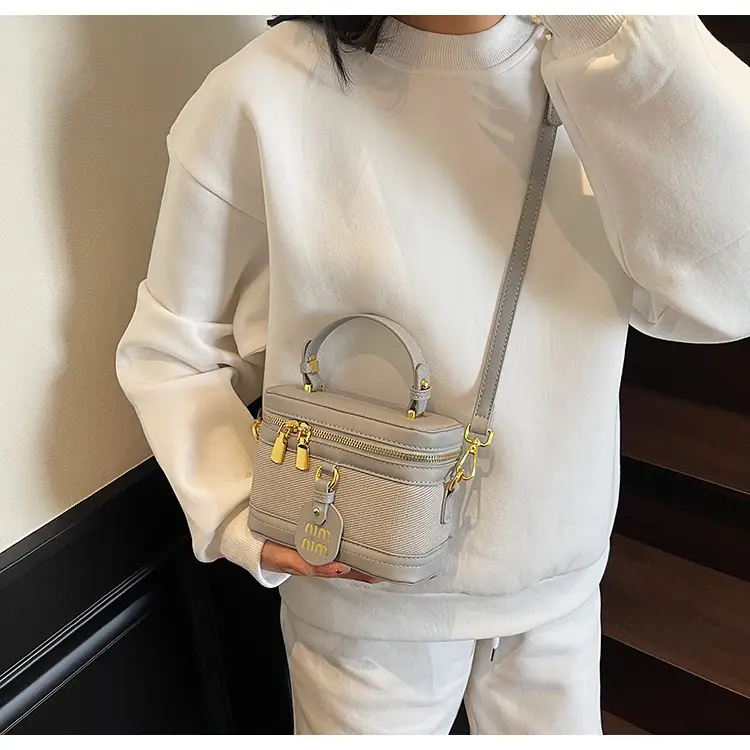 Black Crossbody Bag with Gold Latches for Women — feature 40