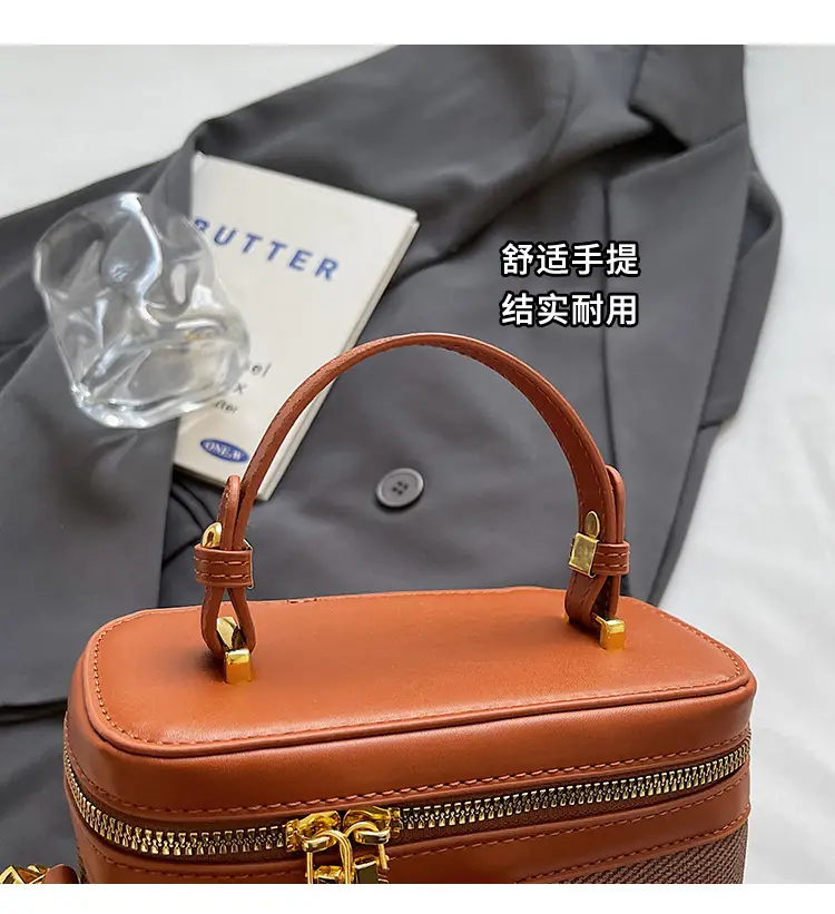 Black Crossbody Bag with Gold Latches for Women — feature 6