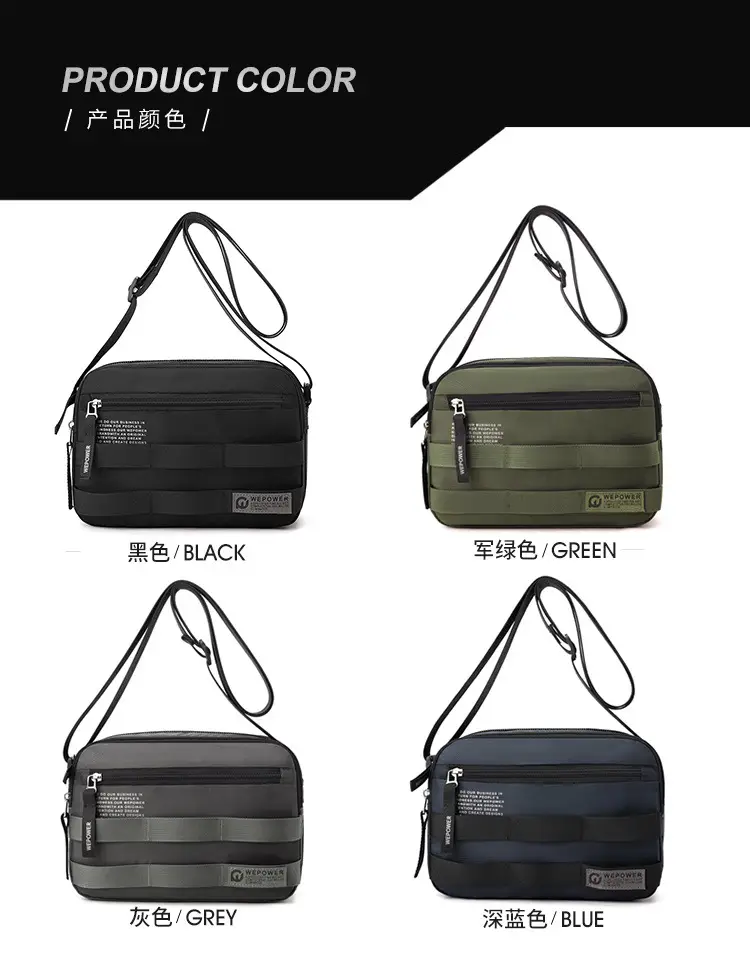WEPOWER New Business Crossbody Bag Water Resistant Men's Travel Bag — feature 17