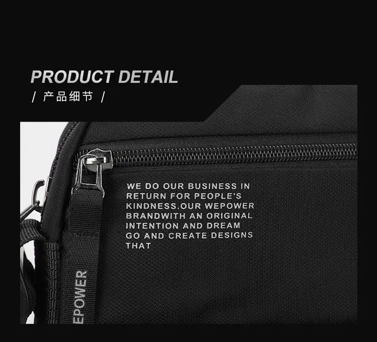 WEPOWER New Business Crossbody Bag Water Resistant Men's Travel Bag — feature 18