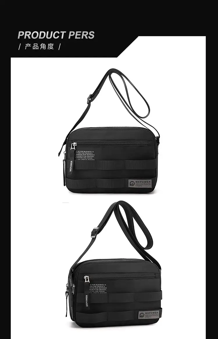 WEPOWER New Business Crossbody Bag Water Resistant Men's Travel Bag — feature 21