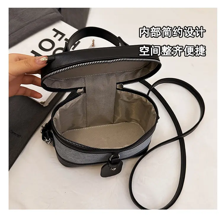Vintage Crossbody Bag Set 6 Pcs Contrast Color Leather Goods — feature 10