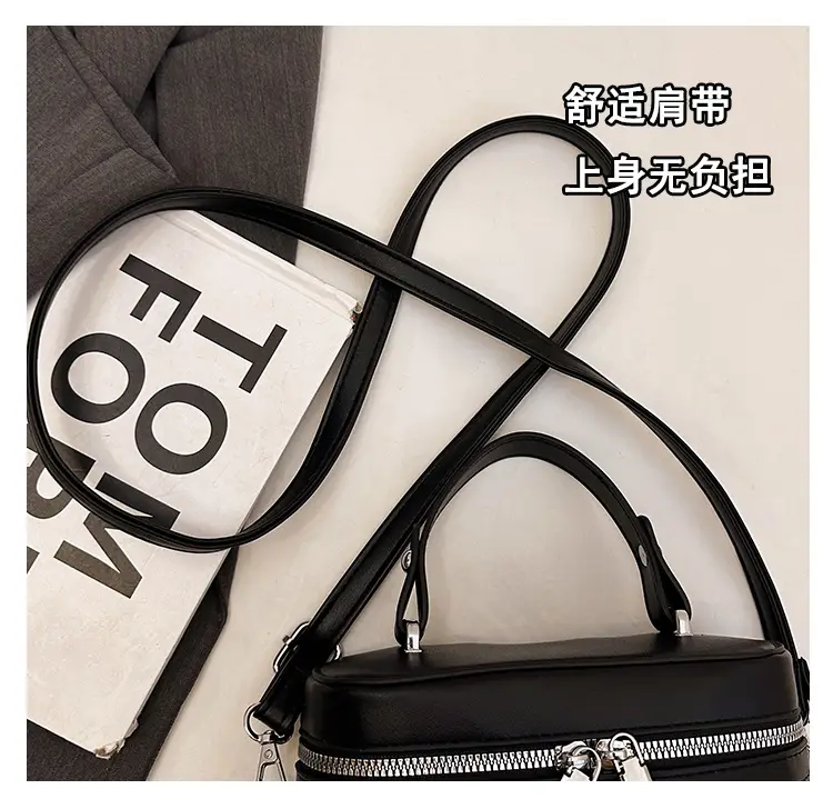 Vintage Crossbody Bag Set 6 Pcs Contrast Color Leather Goods — feature 6